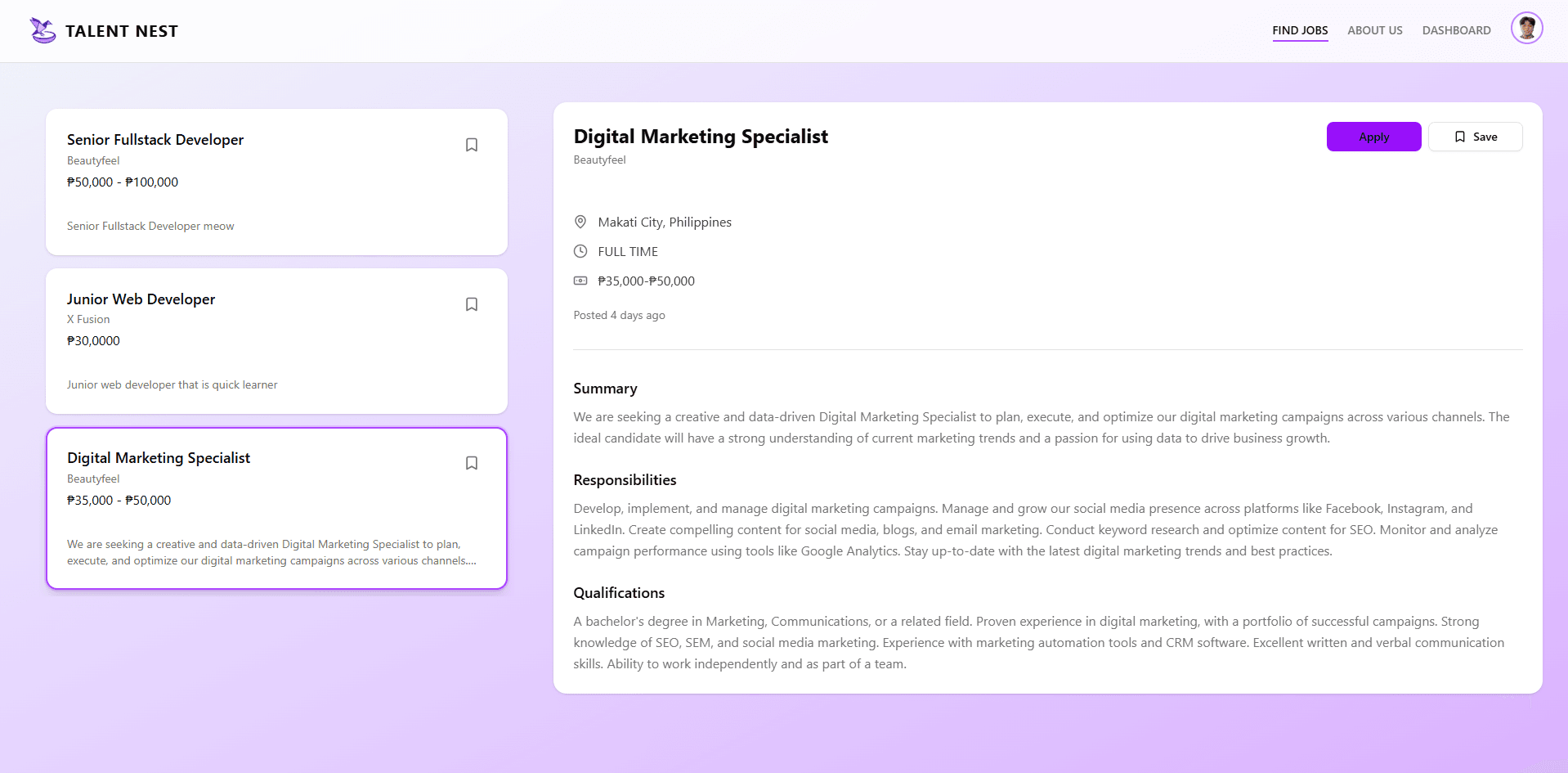 TalentNest screenshot