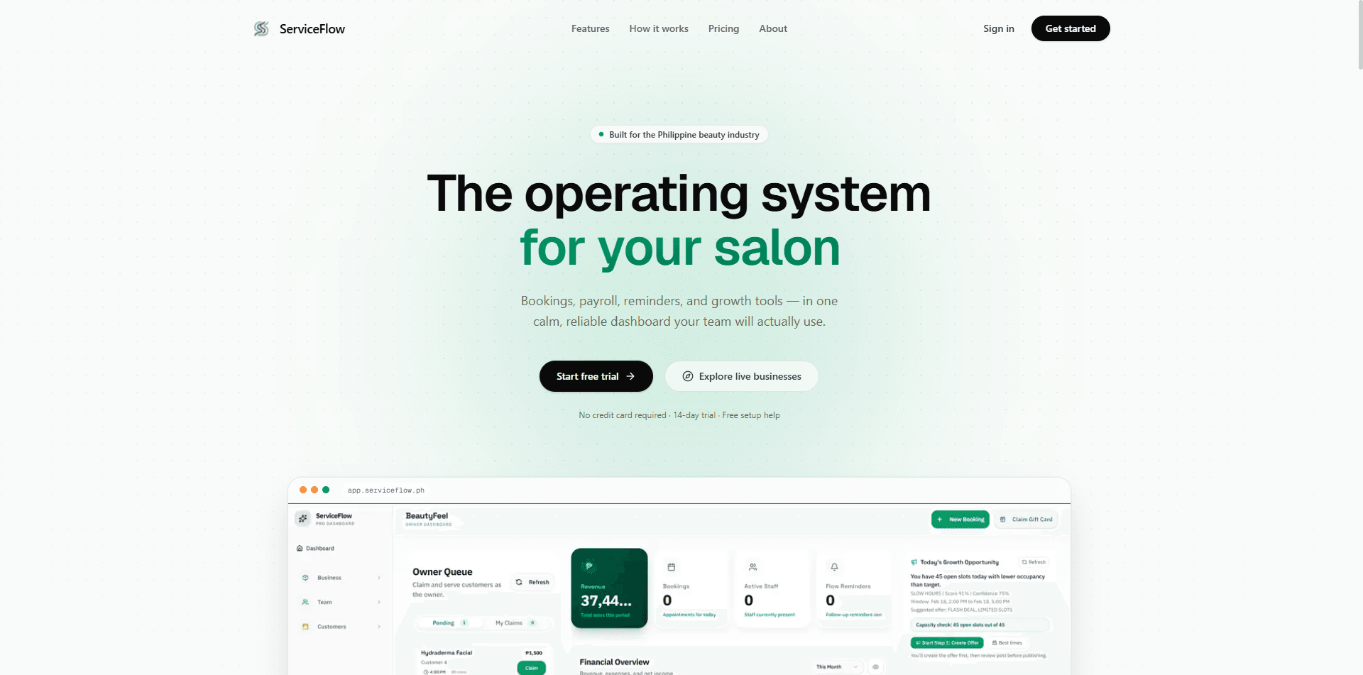 ServiceFlow screenshot